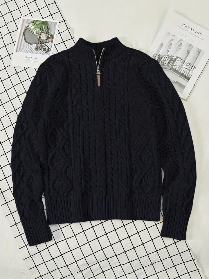 Rabada – Strickpullover Mit Halbem Reißverschluss Und Stehkragen