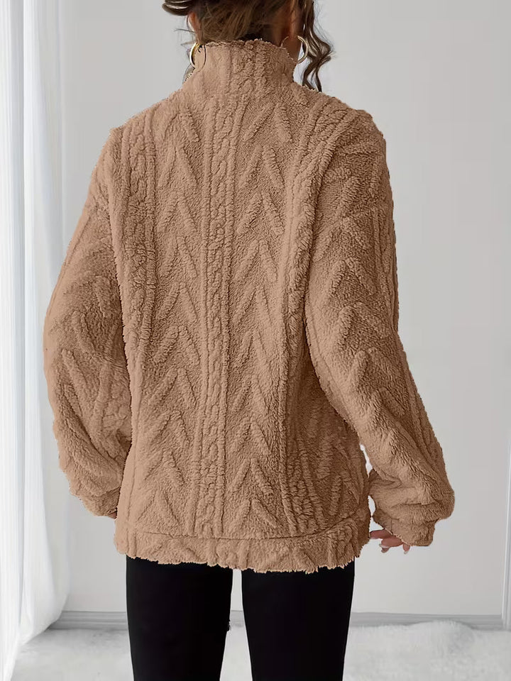 Nessia – Vielseitiges, Warmes Fleece-Sweatshirt