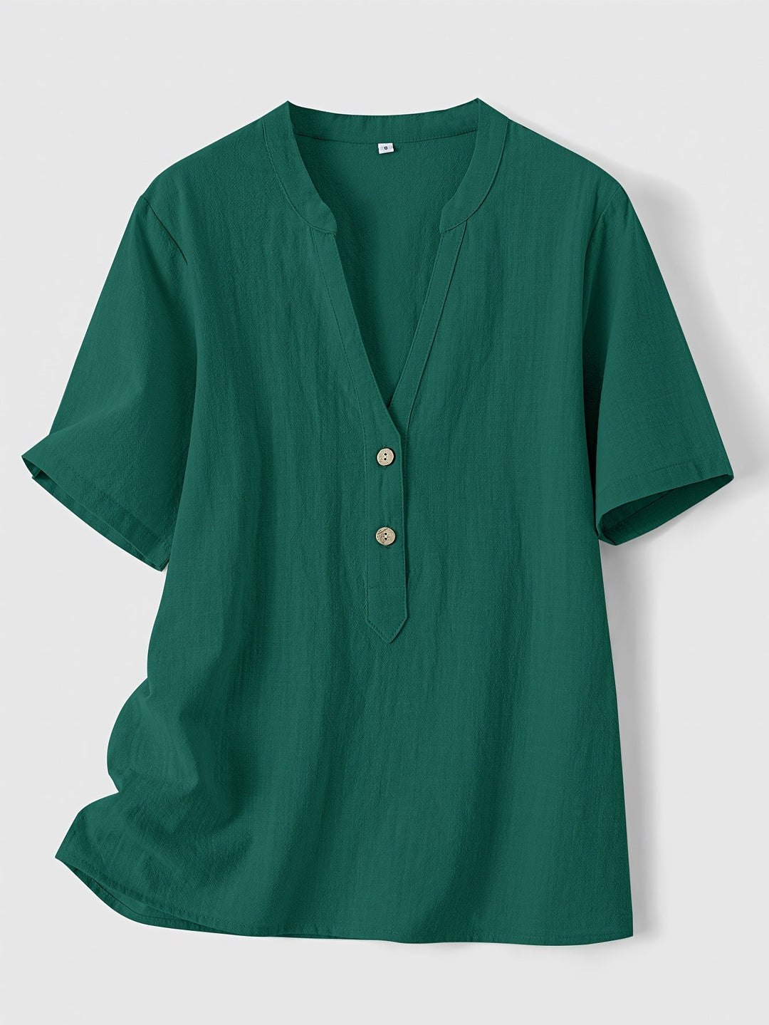 Sharron – Elegante Blusa V-Ausschnitt Mit Knopf