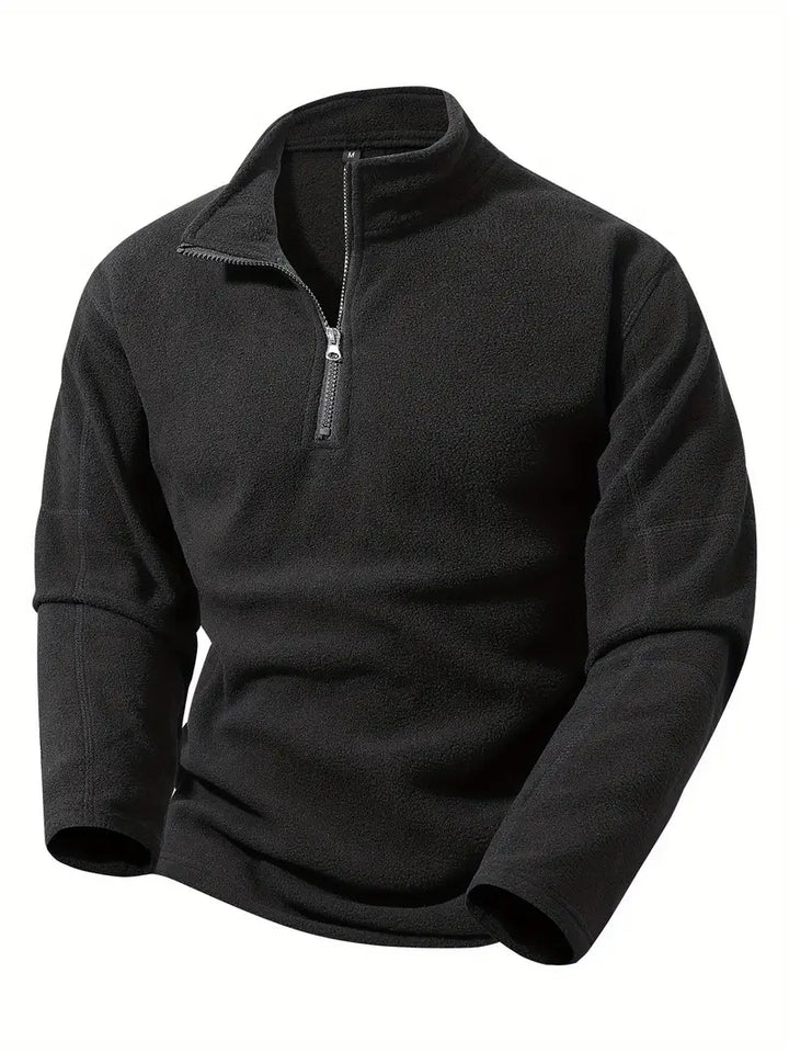 Maurits – Sweatjacke Mit Halbem Reißverschluss Und Stehkragen