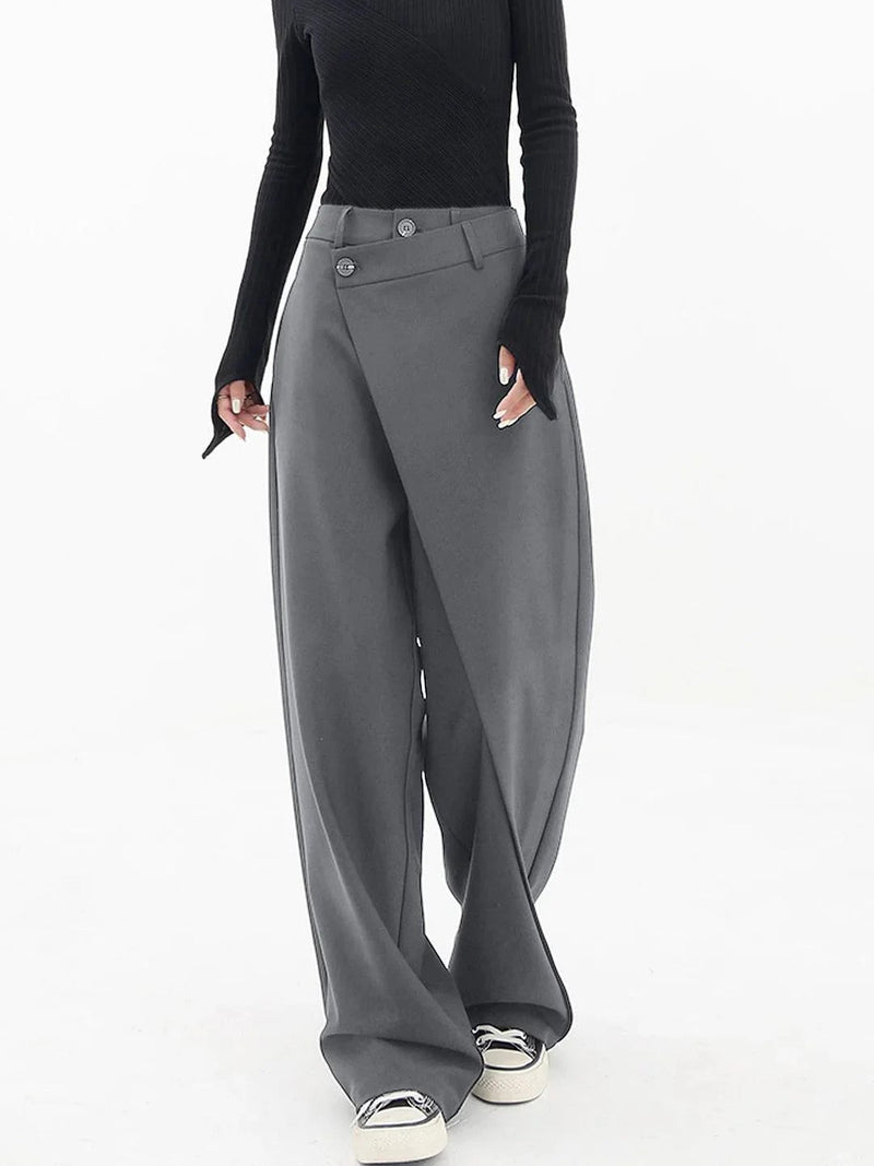 Nela – Hoch Taillierte Hose Mit Asymmetrischem Schnitt