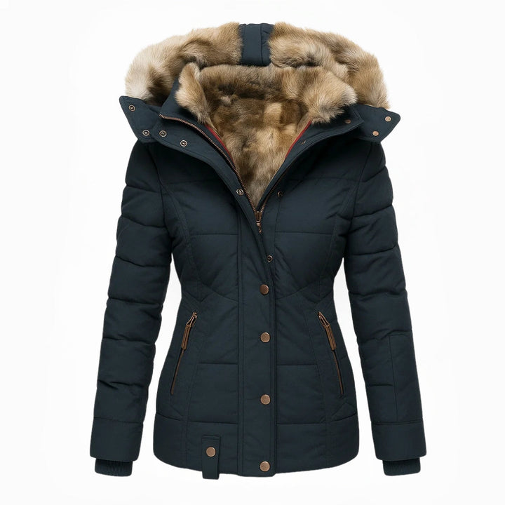 Barbra – Winter Mantel Mit Kapuze Und Fellfutter