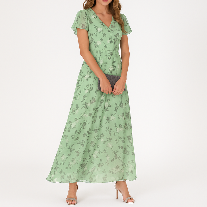 Danielle - Elegantes Bauchbedeckendes Kleid Mit V-Ausschnitt