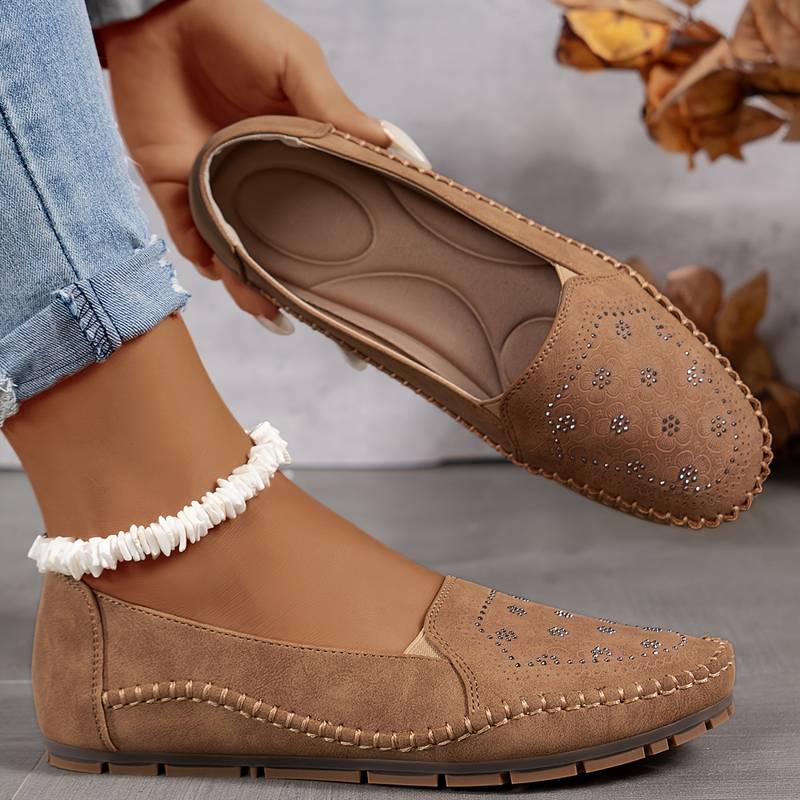 Orital - Vintage Halbschuh Mit Ziernähten