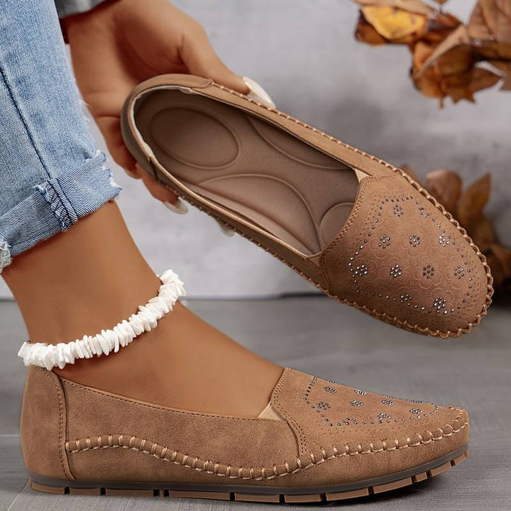 Orital - Vintage Halbschuh Mit Ziernähten