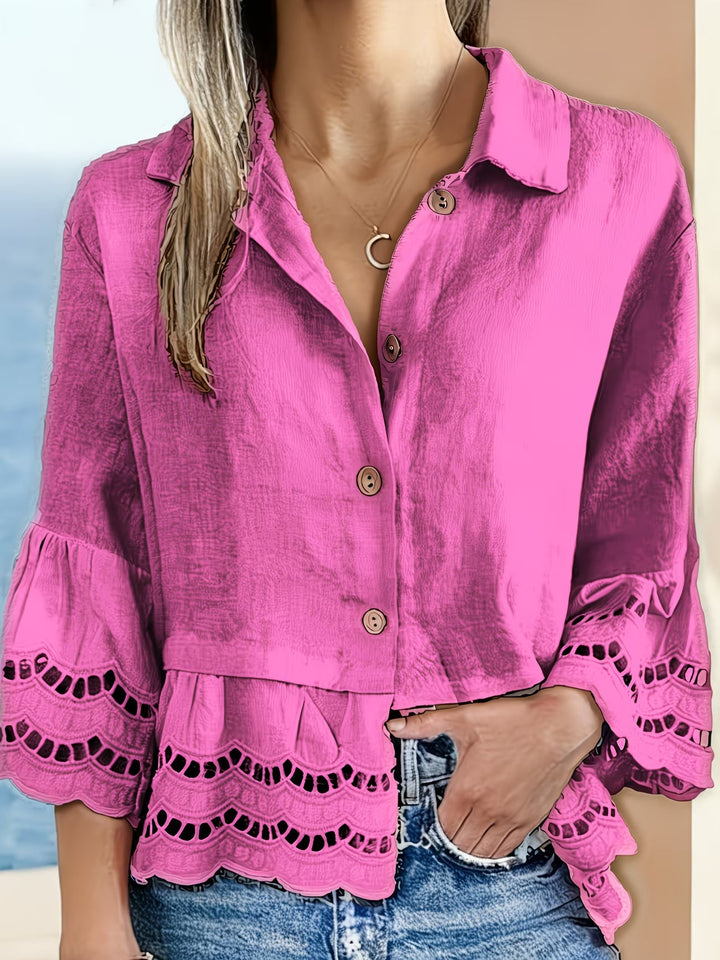 Solenn – Elegante Bluse mit Knopfleiste