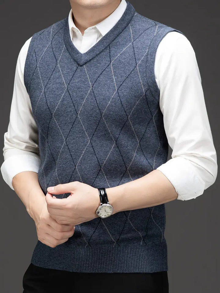 Yannick – Schlanke Passform Ärmelloser Pullover