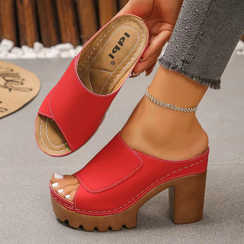 Susheena - Orthopädische Sandalen Mit Klobigem Absatz