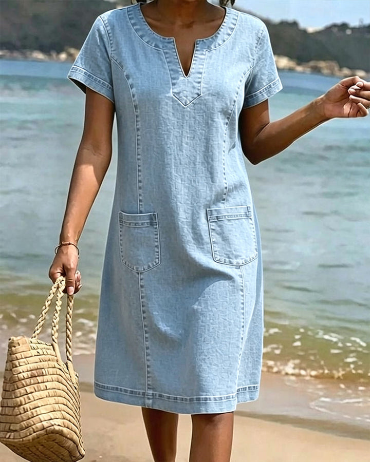 Kailee - Kurzarmkleid mit Taschen