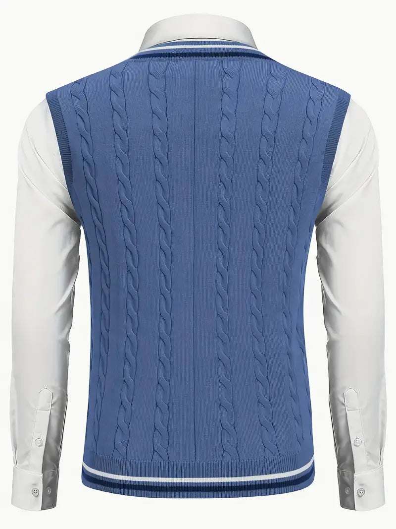 Duane - Ärmelloser Strickpullover Mit V-Ausschnitt