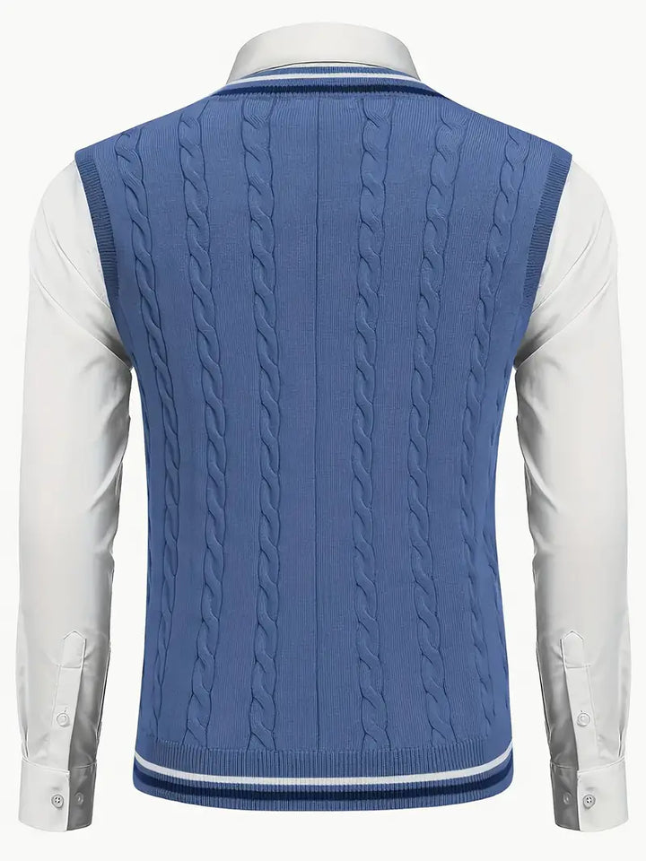 Duane - Ärmelloser Strickpullover Mit V-Ausschnitt