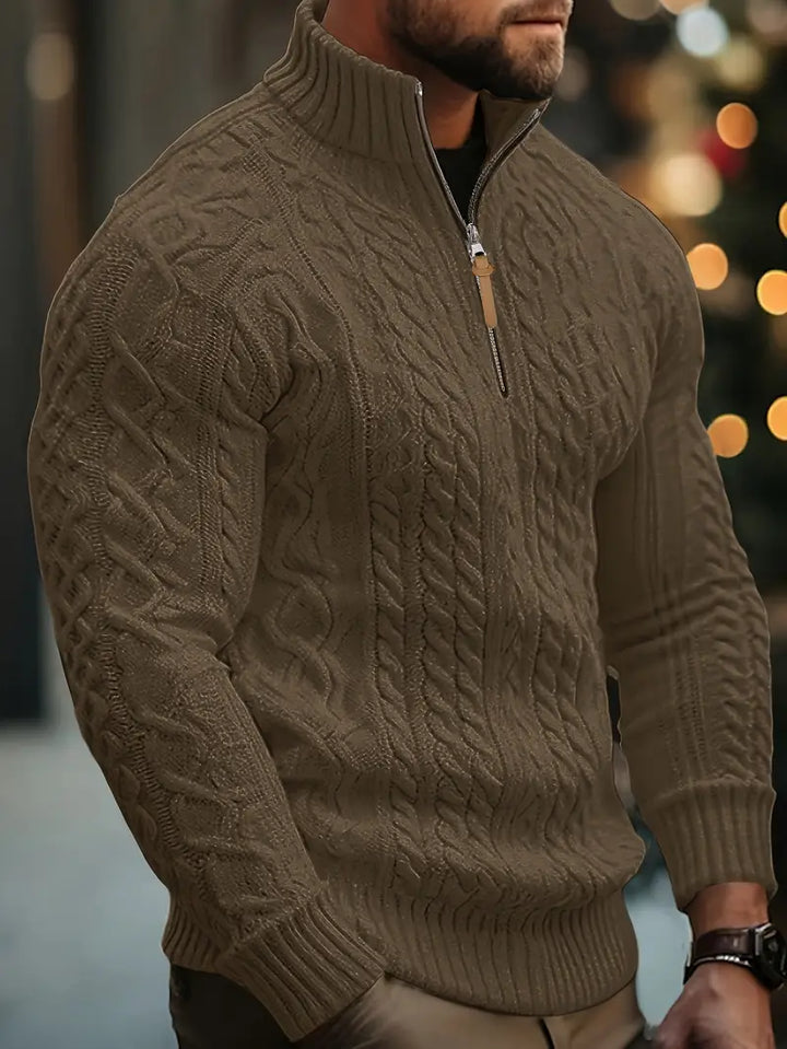 Rabada – Strickpullover Mit Halbem Reißverschluss Und Stehkragen