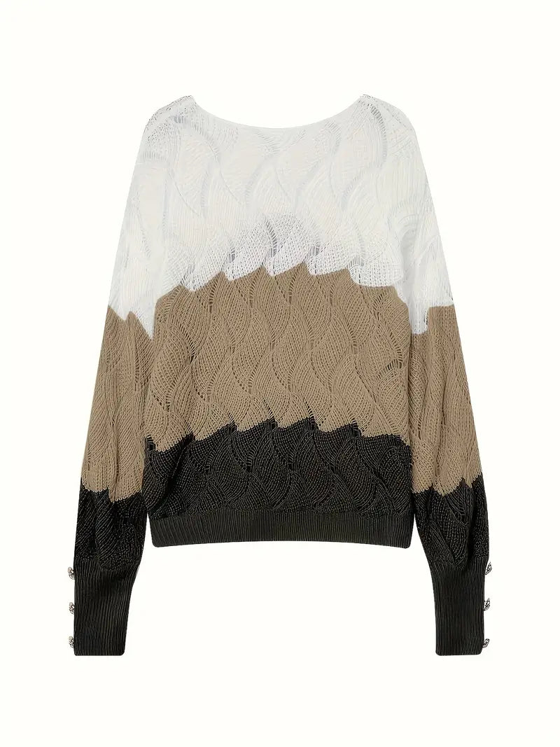 Renilda - Eleganter Strickpullover Mit V-Ausschnitt