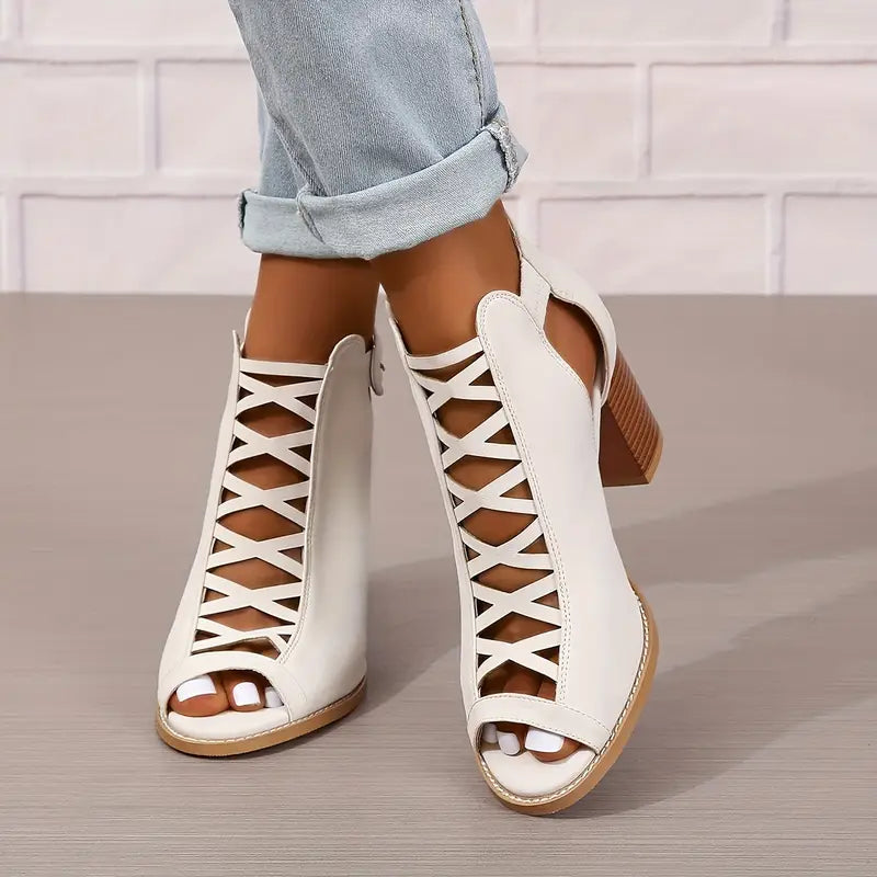 Ruzilya - Elegante Sandalen Mit Klobigem Absatz