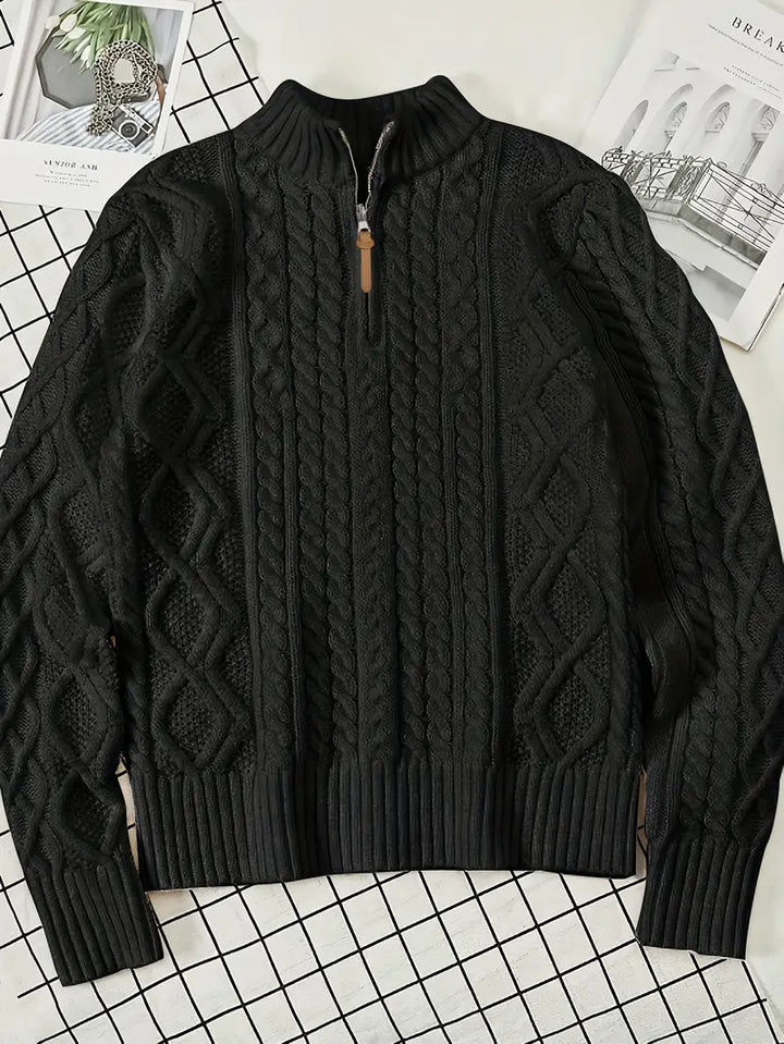 Rabada – Strickpullover Mit Halbem Reißverschluss Und Stehkragen