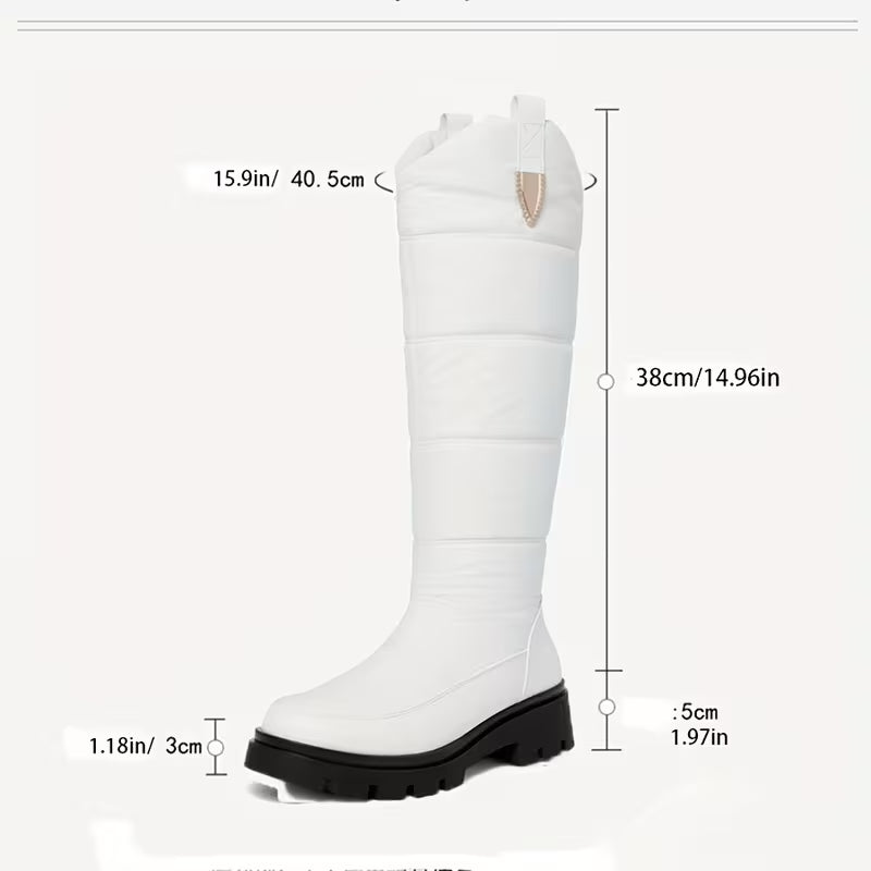 Menna – Winter-Kniehohe Stiefel Mit Rutschfester Sohle