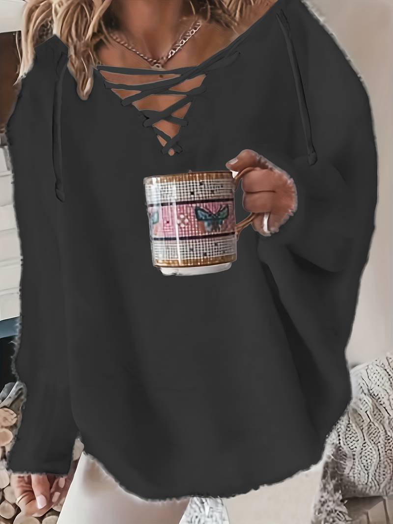 Callahan – Lässiger Langarmpullover Mit V-Ausschnitt