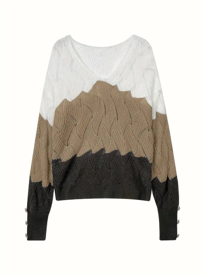 Renilda - Eleganter Strickpullover Mit V-Ausschnitt