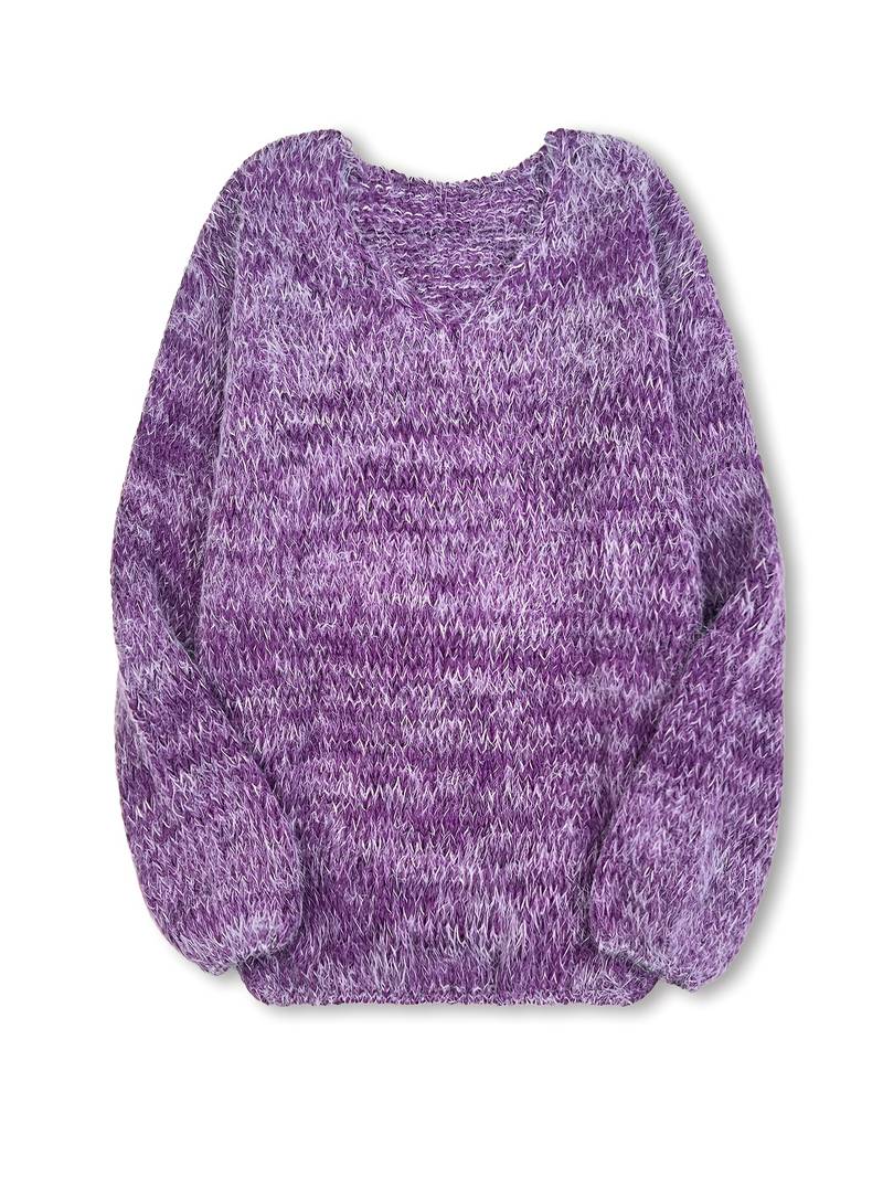 Lital - Eleganter Weicher Pullover Mit V-Ausschnitt