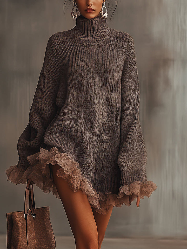 Jaylene – Strickkleid mit Rollkragen