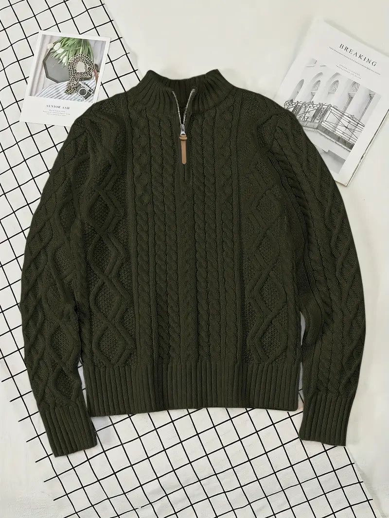 Rabada – Strickpullover Mit Halbem Reißverschluss Und Stehkragen