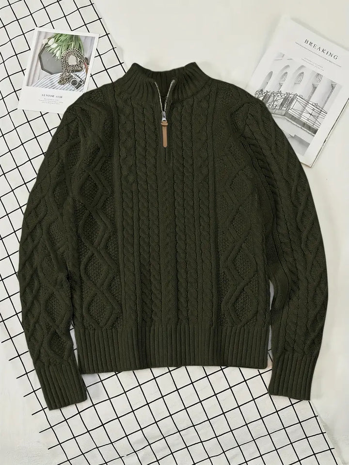 Rabada – Strickpullover Mit Halbem Reißverschluss Und Stehkragen