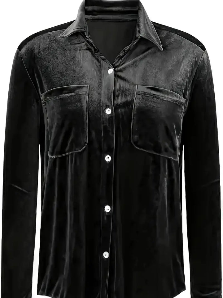 Geanie - Langarm Hemd Mit Vorderseite Taschen