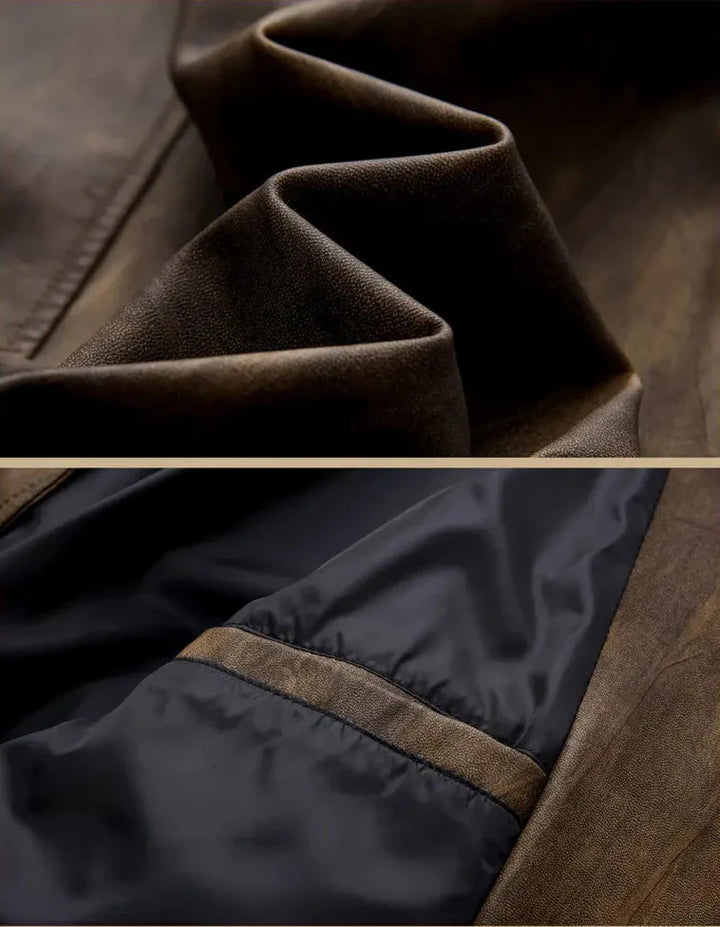 Julien – Leder Jacke Mit Lokomotiv Kragen