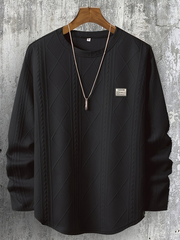 Lyman – Langarm Kapuzenpullover Mit Geometrischem Muster