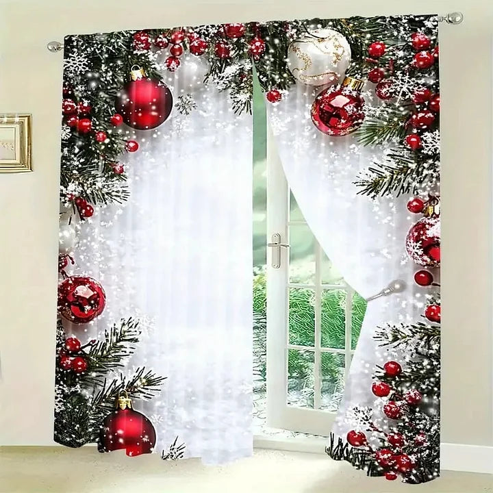 FrostLinen – Vorhänge mit Weihnachtsmotiv