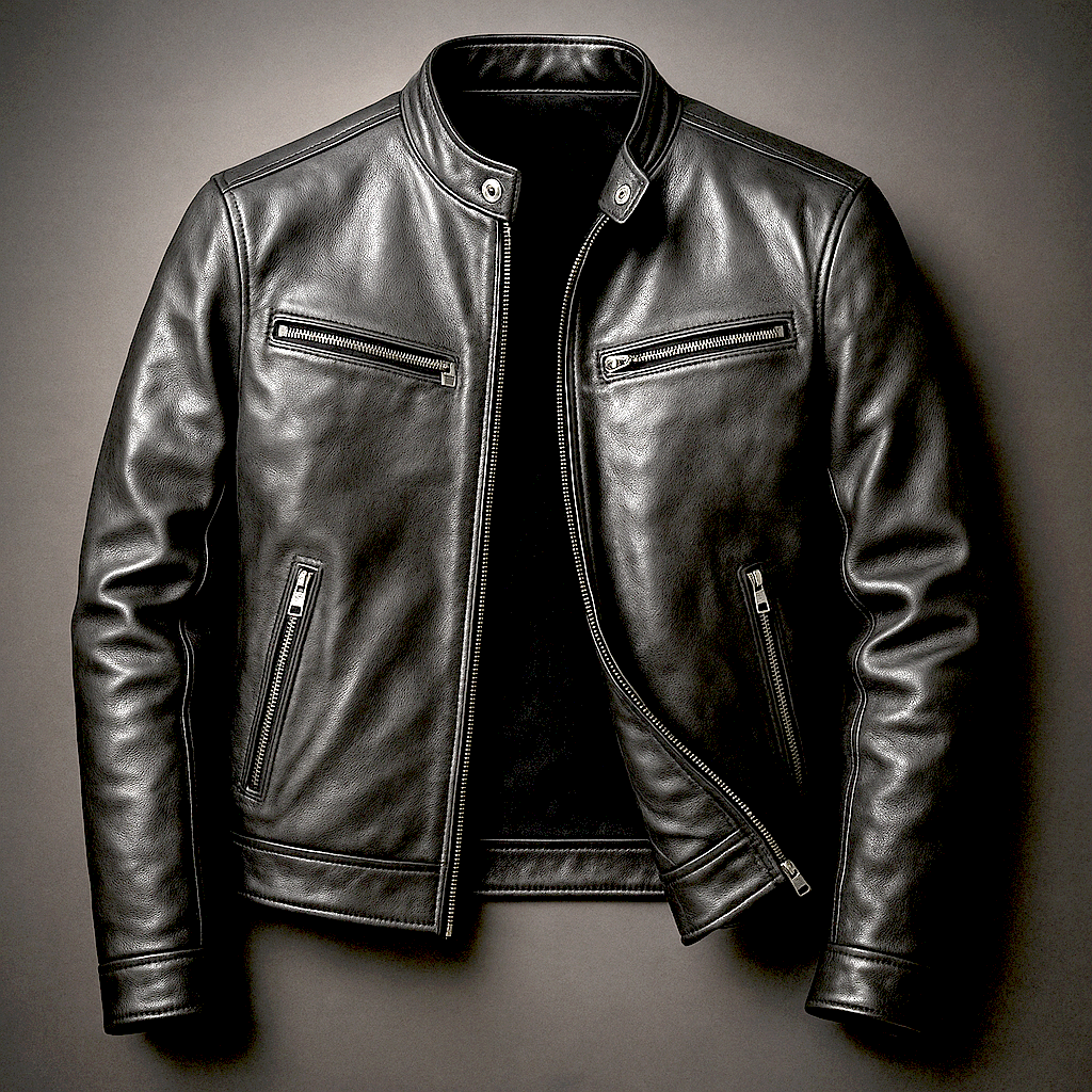 Jaromir – Vintage Leder Jacke Mit Reißverschluss