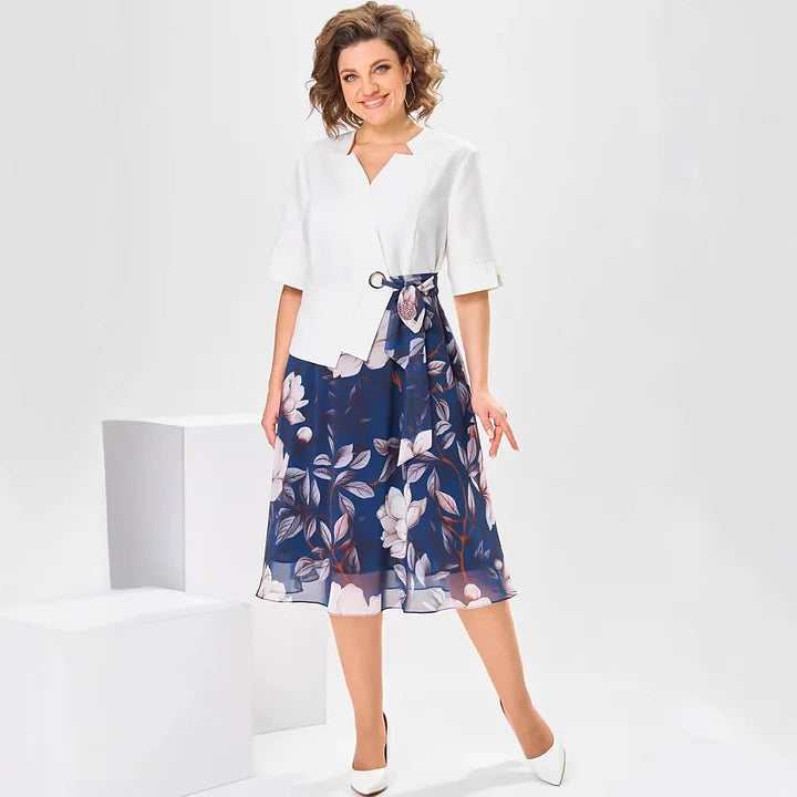 Barnes – Midi-Kleid mit Blumenmuster und Jacke
