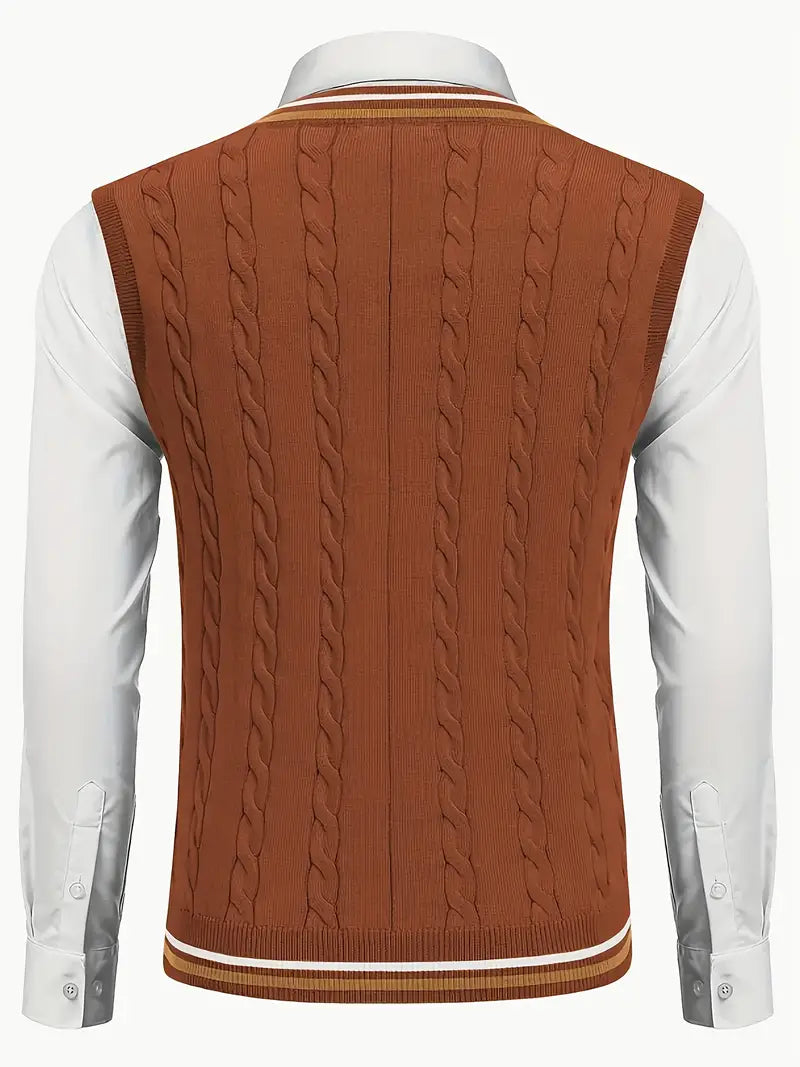 Duane - Ärmelloser Strickpullover Mit V-Ausschnitt