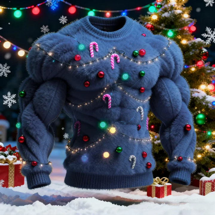 Nissanka – Eleganter Weihnachtsbaum Pullover Mit Langen Ärmeln