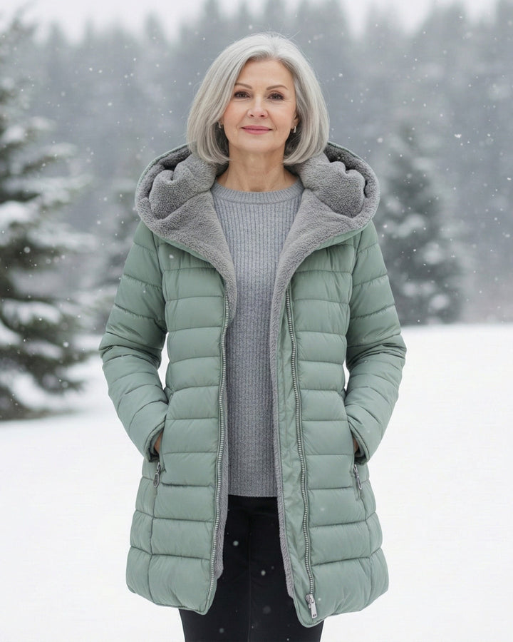 Oksiana – Fleece Gefütterter Puffer Mantel
