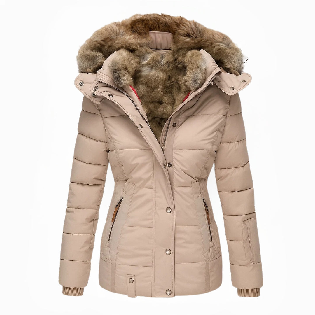 Barbra – Winter Mantel Mit Kapuze Und Fellfutter