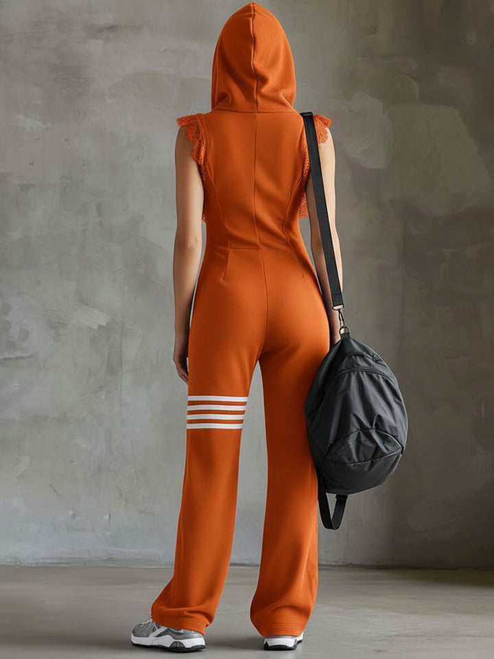 Emese – Sportliches Retro-Einteiler-Set Mit Streifen
