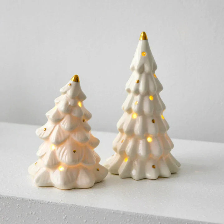 SnowLume – Keramik Weihnachtsdorf LED Dekorationsset