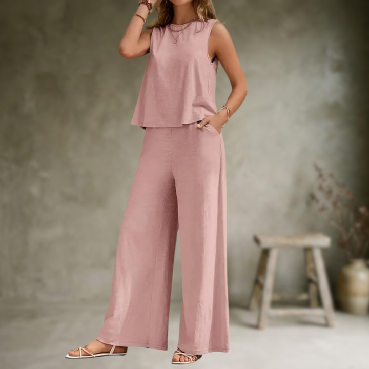 Alizeh - Elegantes ärmelloses Zweiteiliges Set