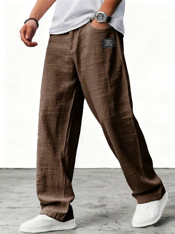 Lushan - Weite Leinen Hose