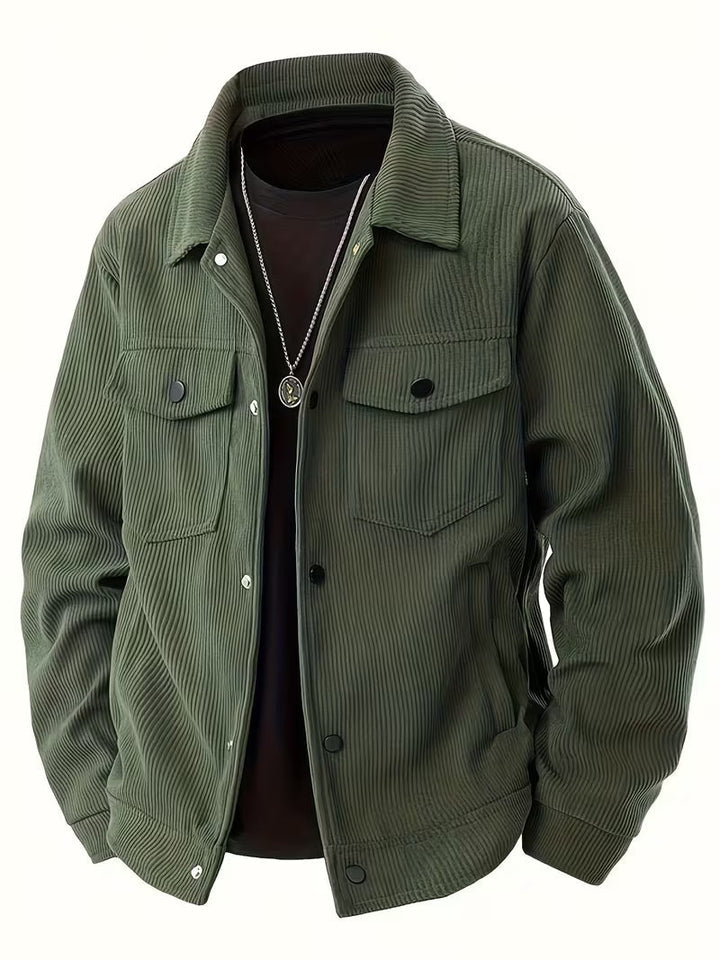Matthaus – Cordjacke mit Kragen Und Pattentaschen