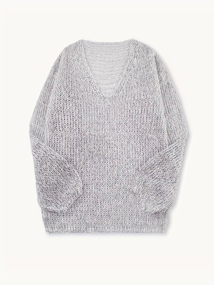 Lital - Eleganter Weicher Pullover Mit V-Ausschnitt