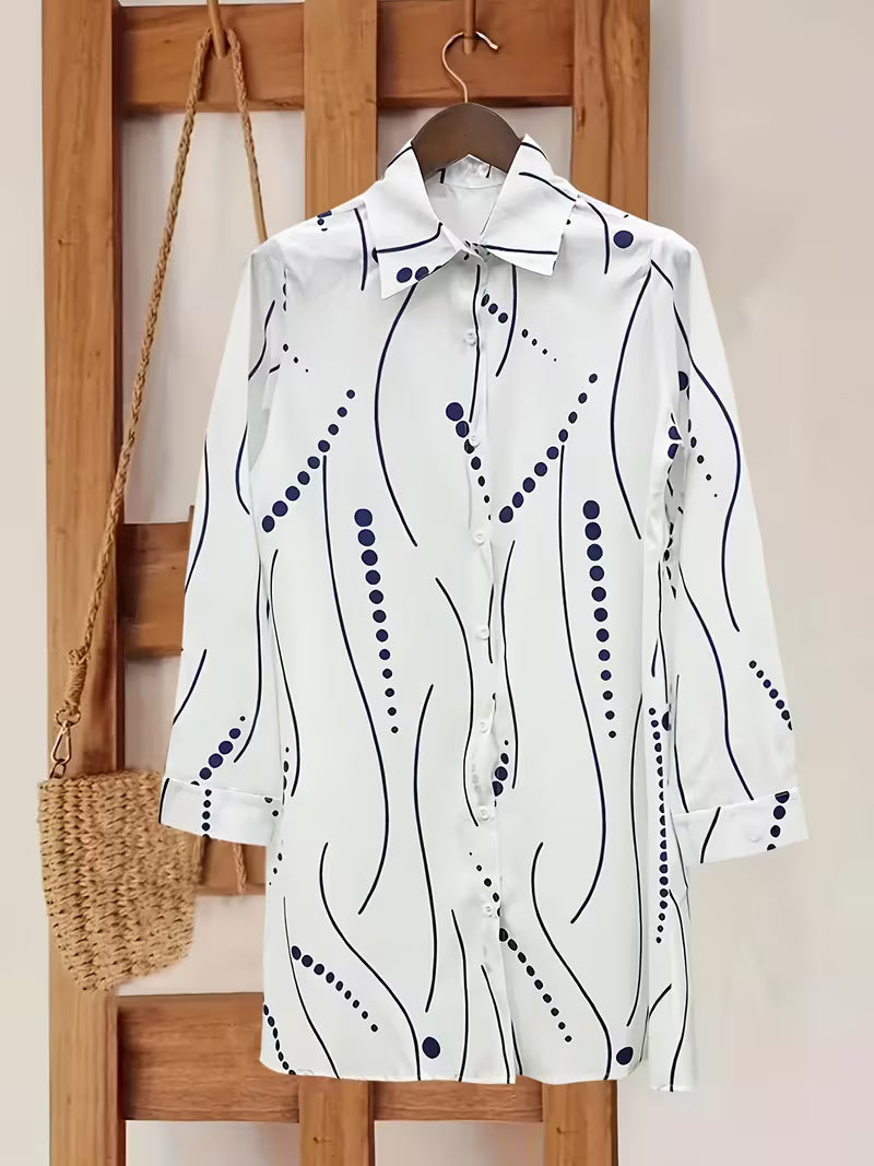 Belma – Modisches Hemd Kleid Mit Knöpfen