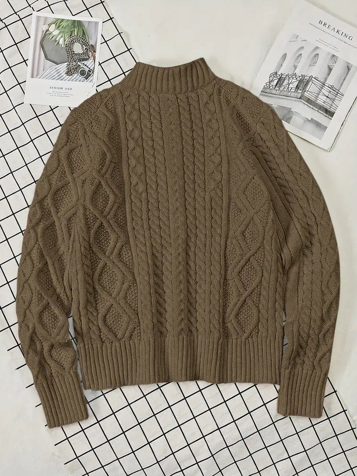 Rabada – Strickpullover Mit Halbem Reißverschluss Und Stehkragen