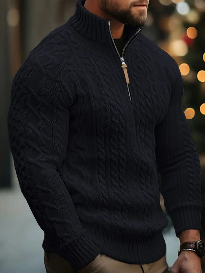 Rabada – Strickpullover Mit Halbem Reißverschluss Und Stehkragen