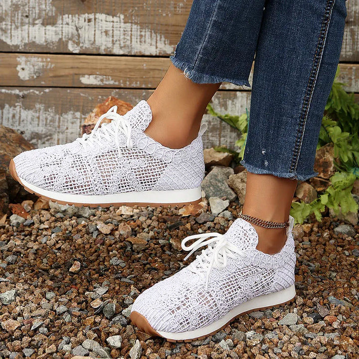 Susannah - Atmungsaktiver Strick-Turnschuh mit Schnürung