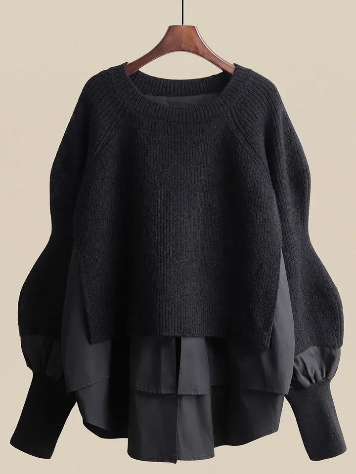 Milika – Gerippter Strick Pullover Mit Raglanärmeln