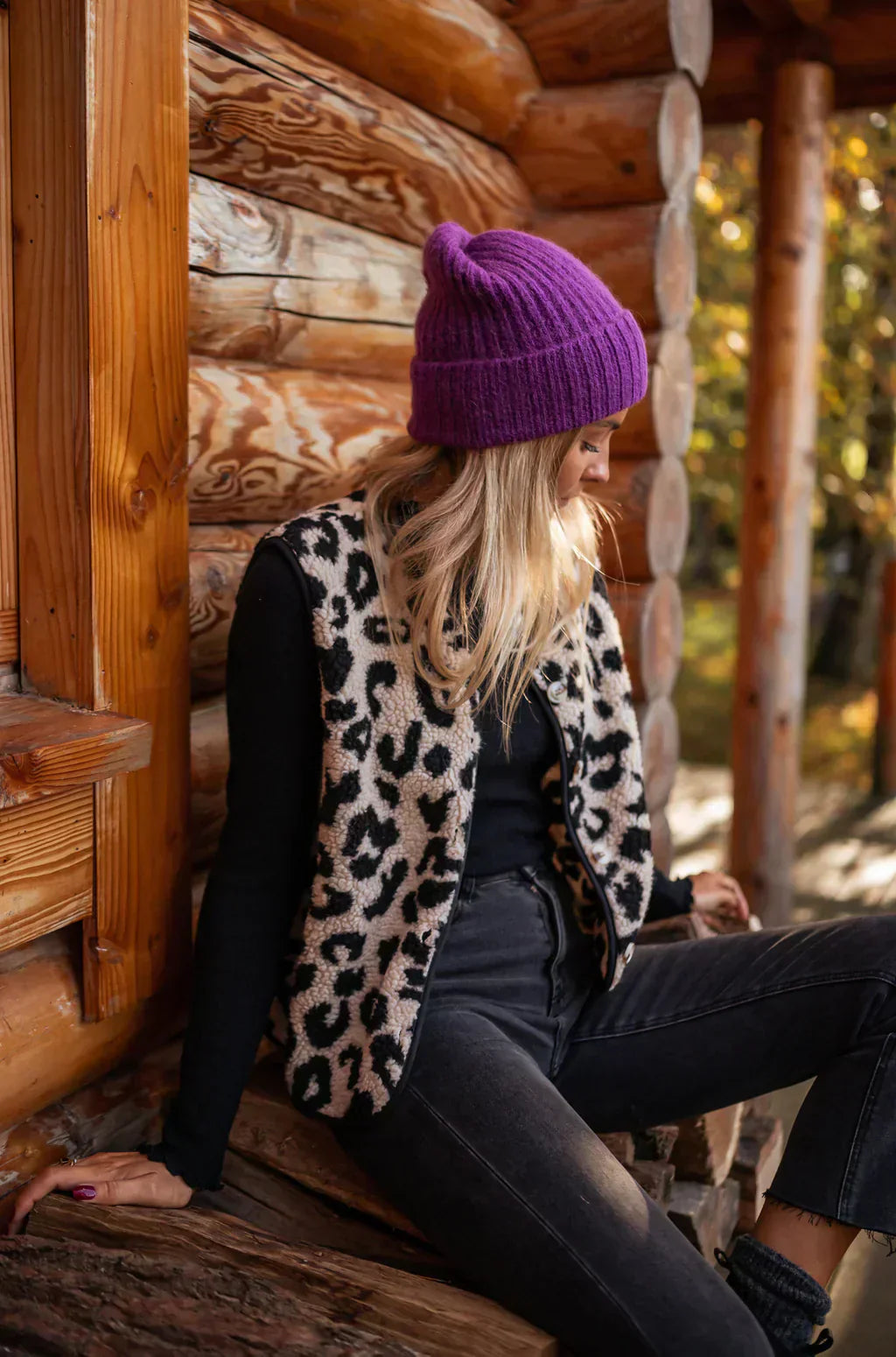 Astrd – Leoparden Strick Weste