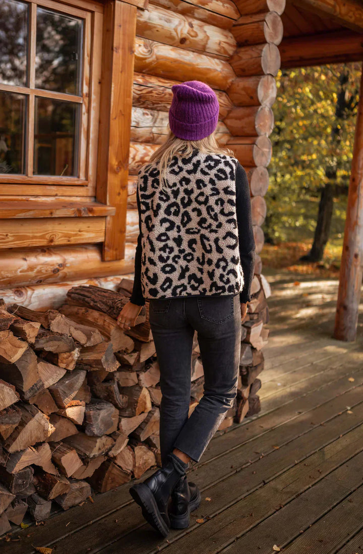 Astrd – Leoparden Strick Weste