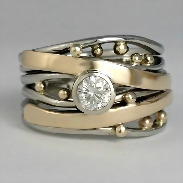 Natalija – Vintage Ring in Goldfarbe